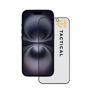 Tactical Glass Shield Privacy 5D Screen Protector for iPhone 15 / 16, Black