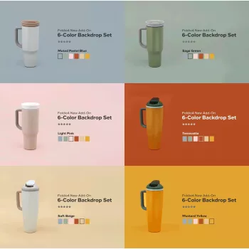 Orangemonkie 6-Color Background Set for Foldio 4 (White, Black, Gray, Green, Blue, Yellow)