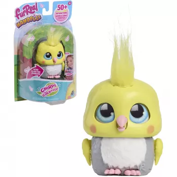 JUST PLAY furReal Handfuls Kakadu Interactive Parrot Toy, White Pink Yellow, 10+ Sounds, Ages 4+