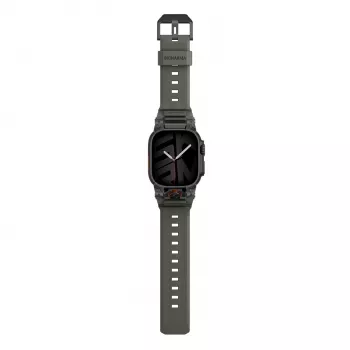 SKINARMA Talon Rugged Silicone Watch Strap for Apple Watch Ultra 49mm / 45mm / 44mm, Green