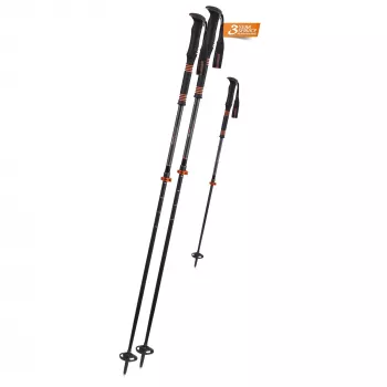 Komperdell Carbon C2 Ultralight Ski Touring Poles - Black/Orange