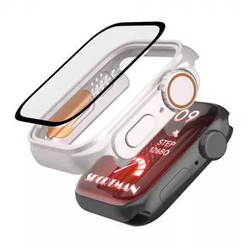 TECH-PROTECT DEFENSE360 Apple Watch 4/5/6/SE (44mm) Titanium/Orange Rugged Case with Integrated Band