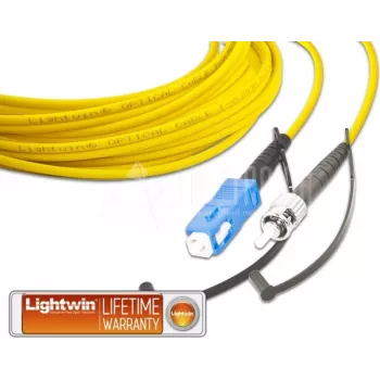 Lightwin LSP-09 SC-ST 3.0 Single-Mode Simplex Fiber Patch Cable, 1m, LSZH, Yellow