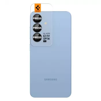 Spigen Optik Pro Glas.tR EZ Fit Camera Protector 2-Pack for Samsung Galaxy S25 - Black