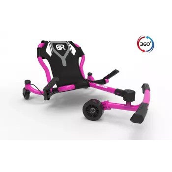 EzyRoller Spinner X Pink 360° Swivel Ride-On Toy for Kids Ages 4-12
