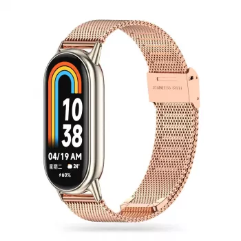 Tech-Protect MilaneseBand Stainless Steel Strap for Xiaomi Smart Band 8, rose gold