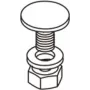 Legrand 616010 Fastening Set M10x25 Flat Round Head Screw and Washer Hot-Dip Galvanized