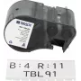 BRADY M5C-1500-422 Continuous Label Cartridge for BMP51/BMP53/M511 - Self-Laminating Vinyl, 25.4 mm x 6.4 m, White/Translucent