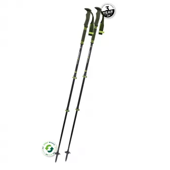 Komperdell Carbon Pro Zero Telescopic Trekking Poles, Carbon Shaft with Titanal Lower Section, Powerlock 3.0, Trek Pro 280 Foam Grip, Vario Baskets