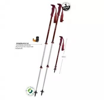 Komperdell Trailmaster Zero Compact Trekking Poles - Malbec