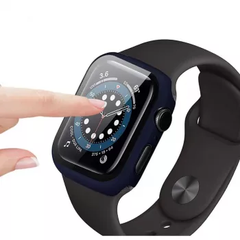 Tech-Protect Defense360 Case for Apple Watch 44mm (Series 4/5/6/SE) - Full Body Protection with Tempered Glass Screen Protector, Black