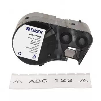 BRADY M5C-1500-499 Self-Laminating Vinyl Label Roll for BMP51/BMP53/M511, 12.7mm x 6.4m, White