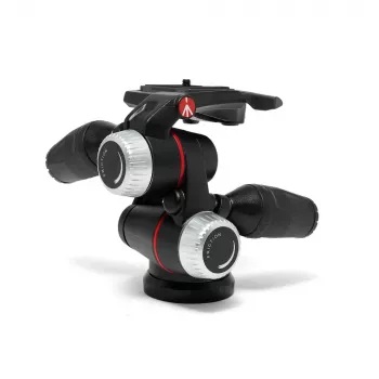 Manfrotto MHXPRO-3WX 3-Way Pan/Tilt Head with Retractable Levers, Aluminum, 8kg Load Capacity, Quick Release Plate 200PL-14, Black