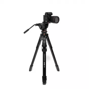 Manfrotto MKONEVA-500X Hybrid Photo-Movie Tripod with Fluid Head, 5-Section Aluminum Legs, Flip Locks, Rapid Column, Carrying Bag