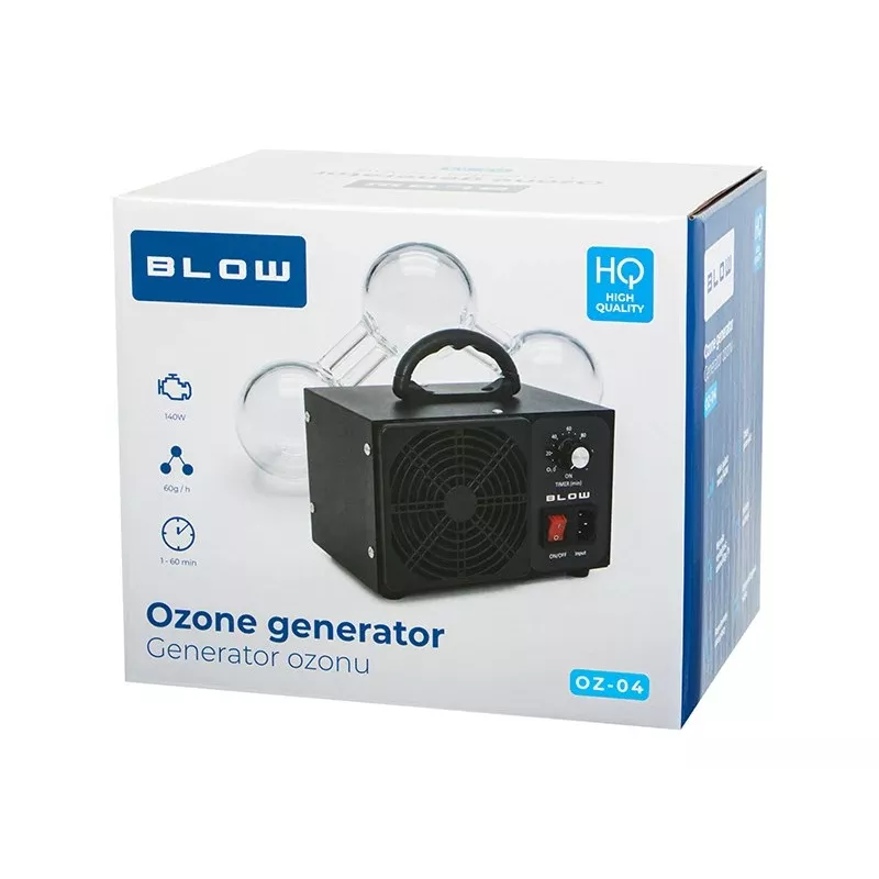 BLO OZ-04 Ozone Generator 60,000 mg/h 140W Stainless Steel Air Purifier
