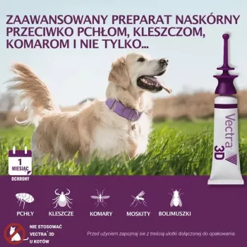 Ceva Vectra 3D Spot-On Solution for Very Large Dogs Over 40 kg, 3 Pipettes, 8.0 ml Each