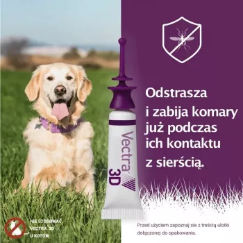 Ceva Vectra 3D Spot-On Solution for Very Large Dogs Over 40 kg, 3 Pipettes, 8.0 ml Each