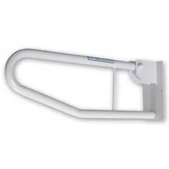 MOBILEX PLU058 Tiltable Bathroom Handrail - Metal, White, 600 mm Projection, 150 kg Load