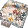 Momcozy Green Forest Double-Sided XPE Foam Play Mat – Reversible Animal Alphabet, Waterproof, Non-Toxic, 10mm Thick, Foldable with Carry Bag