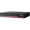 GETFORT GF-110-8PG-S-120 10-Port Gigabit PoE+ Switch with 8 PoE+ Ports, 1 Uplink, 1 SFP, 120W Budget, Unmanaged, Fanless, Desktop