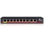 GETFORT GF-110D-8P-120 10-Port PoE+ Switch with 8 PoE Ports and 2 Uplink Ports, 120W Budget, Unmanaged, Desktop/Wall Mount