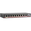 GETFORT GF-110D-8P-120 10-Port PoE+ Switch with 8 PoE Ports and 2 Uplink Ports, 120W Budget, Unmanaged, Desktop/Wall Mount