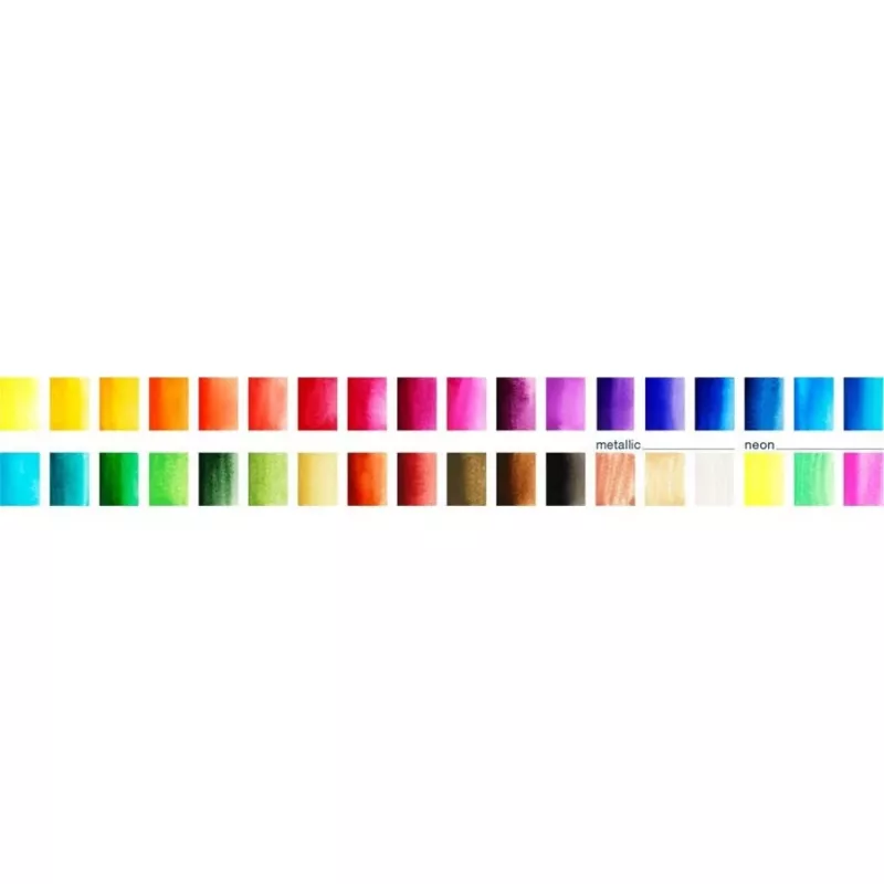 Faber-Castell Creative Studio Watercolour Paint Set, 36 Colours in Solid Pans with Brush and Sponge, Mixing Palette in Lid, Student Grade, Transparent, Refillable, Portable Plastic Case