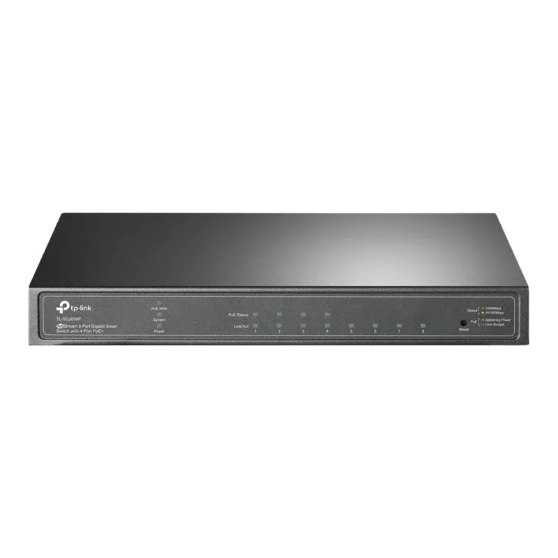 TP-Link Omada SG2008P 10-Port Gigabit Smart PoE+ Switch, 8× PoE+ 61W, 2× SFP, Cloud SDN, Fanless, V3.3