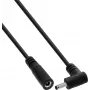 InLine® DC Extension Cable, Right-Angle Plug, 3.5 x 1.35 mm, Black, 3 m