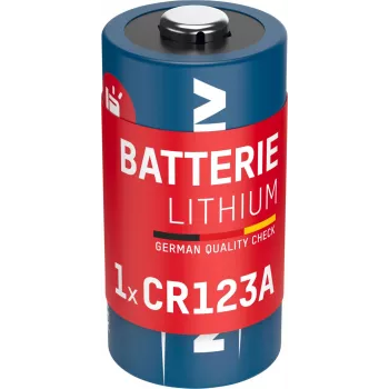 ANSMANN 1510-0072 CR123A Lithium Battery – 3V 1600mAh, High Energy Density, 10-Year Shelf Life (Bulk)