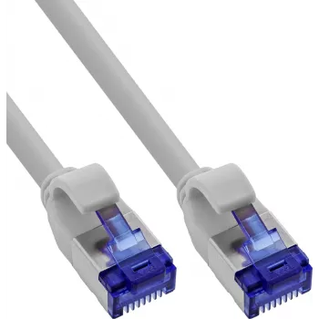 INLINE B-74933 Slim Cat.6A S/FTP LSZH Patch Cable, Grey, 0.30m, 150-Pack