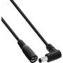 InLine® DC Extension Cable, Right-Angle Plug, 5.5 x 2.1 mm, Black, 5 m