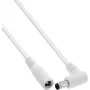 InLine® DC Extension Cable, Right-Angle Plug, 5.5 x 2.1 mm, White, 3 m