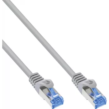 150-Piece Bulk Pack InLine® Cat.6A S/FTP LSZH Patch Cable, CCA, Grey, 0.30 m
