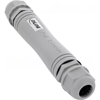 InLine® PoE+ Extender, IP67 Outdoor, 1 Gb/s, 30 W, Cascadable