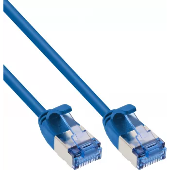 InLine® Slim Patch Cable, U/FTP PiMf, Cat.6A, Blue, 3 m