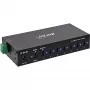 DELOCK InLine® USB 3.2 Gen.1 Industrial Hub, USB-C, 7-Port, with Power Supply