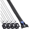 INLINE MCIO x8 Breakout Cable to 8x SATA, 0.5 m
