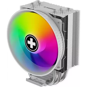 Xilence M404PRO.W.ARGB CPU Cooler - White, 120mm ARGB Fan, 4 Heatpipes, 150W TDP, Intel/AMD