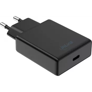 InLine® USB-C Power Adapter 65W PD PPS AVS Wall Charger, Black