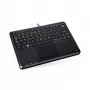 Perixx PERIBOARD-510 H PLUS UK Mini USB Keyboard with Touchpad and 2-Port USB Hub, Black