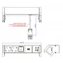 Bachmann DESK2 White Desk Power Module with 2 Schuko Sockets and USB-A/C 22W, 0.2m GST18