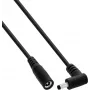InLine® DC Extension Cable, Right-Angle Plug, 4.0 x 1.7 mm, Black, 2 m