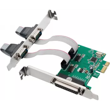 InLine® PCIe Interface Card, 2x RS-232 + 1x Parallel Port