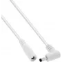 InLine® DC Extension Cable, Right-Angle Plug, 4.0 x 1.7 mm, White, 3 m