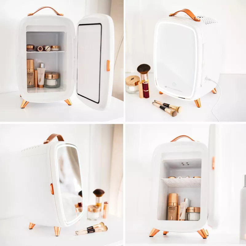 Rio FRBM-EU/1,0 6L Beauty Skincare Fridge with LED Mirror White
