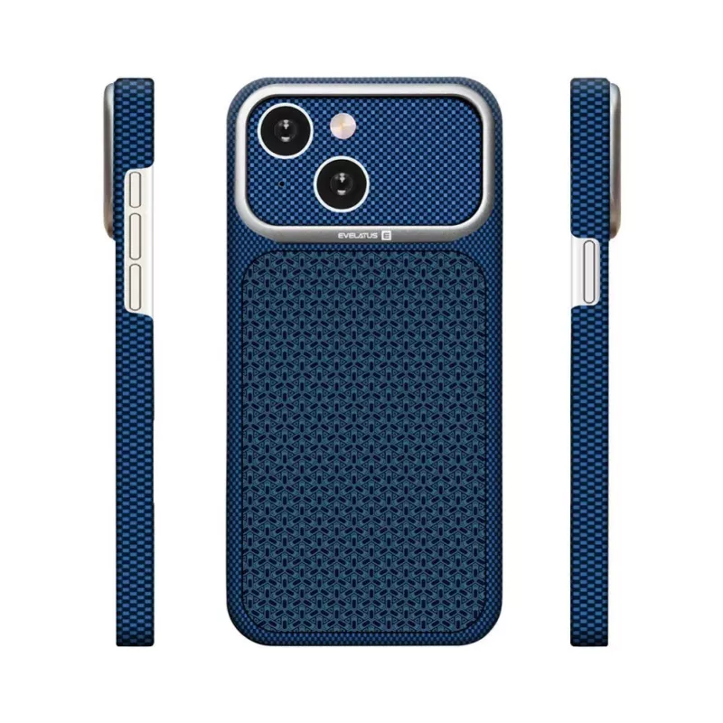 Evelatus Apple iPhone 15 Carbon Premium Edition MagSafe Case Midnight Blue