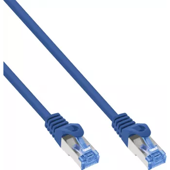 INLINE B-72602B 50-Pack Cat.6A S/FTP LSZH Patch Cable, CCA, Blue, 2m