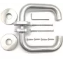PSG Roma Stainless Steel Lever Handle on Round Rose, Brushed Finish
