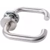 PSG Roma Stainless Steel Lever Handle on Round Rose, Brushed Finish